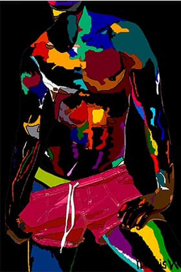 David — Black, Canvas, by Marquis Leo